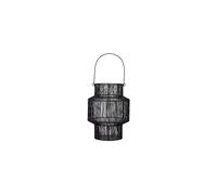 Lanterne en fer noir, poignée, pour bougie pilier/guirlande - House Doctor, Alive - 27x27x37 cm