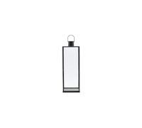 Lanterne en métal et verre noir, carrée, pour bougies piliers - House Doctor, Narrow - 20x20x61 cm