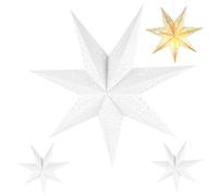 Lanterne en Papier étoile, 3pcs Star Lantern 28 Hanging Paper Star Lantern 3D Minimaliste à 7 Points Papin Star Lantern Lightern Light Star Paper Lantern pour Les Chambres, Barres, Lanternes en pap