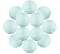 Lanterne en papier - LARGEIGHT - 50 cm - Aqua marine - Lot de 12 - Décoration mariage