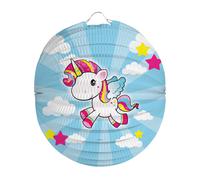 Lanterne En Papier Licorne Bleue 22 Cm Taille Unique Bleu