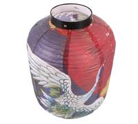 Lanterne en Papier Pliable Décorative Style Chinois Suspendre E27 | Papier et Plastique, Surface Lisse Sobre, pour Entrée ou Bureau, Remplace un Abat-jour Style Oriental