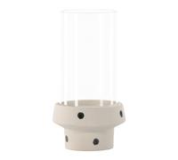 Lanterne en Verre "Davida" 29cm Blanc & Noir