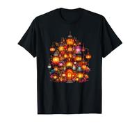 Lanterne enchantée Maison Confortable Guirlande Lumineuse d'automne T-Shirt