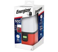 Energizer Lampe de camping LED 360 PRO – IPX4 étanche, 500 lm, lumière tente, pile, rouge/noir