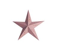 Lanterne étoile rose clair 30 cm en papier cartonné - Rose - Taille unique