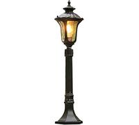 Lanterne Extérieure Classique Réverbère Lampe sur pied Lampadaire en Aluminium moulé à LED lumineuse d'extérieur style rustique 1xE27 étanche IP23 parfaite pour le jardin et le balcon (C)