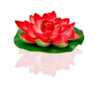 Lanterne Flottante Lotus Rouge - Lanterne Fleur de Lotus - Lanterne Lotus Artificielle pour Décoration Extérieure Mariage, Piscine, Décor Extérieur Flottant