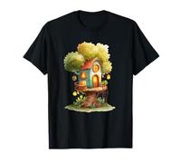 Lanterne Forêt Enchantée Cabane Maison Magie T-Shirt