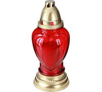 Lanterne funéraire avec cœur en relief pour une décoration de tombe recueillie
