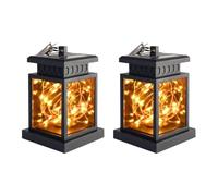 Lanterne FunéRaire RéSistante Aux IntempéRies, Lanterne Solaire Exterieur FunéRaire, Suspension éClairage De CimetièRe Lanterne Bougie, Avec Bougies Led, Pour éClairage FunéRaire Et Cadeaux (D)