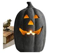 Lanterne Halloween Décoration Statue en Résine Vintage avec Bougie