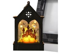 Lanterne Halloween - Lampe Éolienne De Hantée De Maison | Lanterne Légère À Thé À Batterie Pour Une Utilisation Extérieure Intérieure | Vintage Castle Design Halloween Atmosphère Accessoire