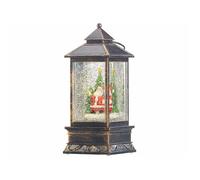 Lanterne - INFACTORY - Noël avec neige tourbillonnante - LED blanc chaud - Décoration intérieure - 85x220x85 cm