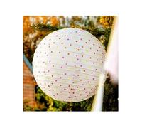 Lanterne Japonaise boule Papier Blanc à pois multicolores Lampion 35 cm