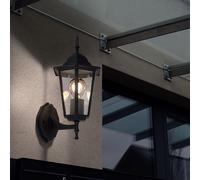 V-TAC Lanterne murale vintage E27 ascendante, noir mat IP44 pour extérieur