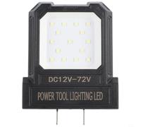 Lanterne LED 14 W conçue pour être compatible avec les systèmes de batterie d'outils électriques 12-72 V avec ajustement sécurisé et performance d'éclairage d'inondation (noir)