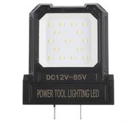 Lanterne LED 14 W pour éclairage de travail portable utilisant des batteries d'outils électriques de 12 V à 72 V avec prise réglable et contacts métalliques (orange)
