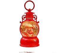 Lanterne LED décorative pour le Nouvel An chinois avec motif de prospérité rempli d'eau, veilleuse musicale rouge pour bureau ou intérieur (E)