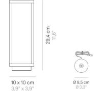 Lanterne LED gris foncé à piles 2,2 W IP54 Zafferano