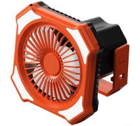 Lanterne LED multifonction pour ventilateur de camping avec télécommande | Flux d'air à 3 vitesses, fonctionnement à distance, veilleuse LED intégrée, 4000 mAh pour batterie, pour une utilisation