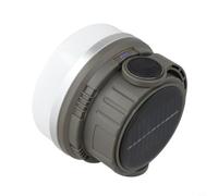Lanterne LED rechargeable USB étanche idéale pour le camping et les situations avec énergie solaire (argent)