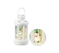 Infactory Lanterne LED sans fil à neige tourbillonnante et Bonhomme de Neige