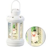 infactory Lanterne LED sans Fil à Neige tourbillonnante et Bonhomme de Neige