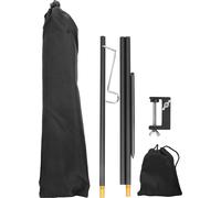 Lanterne légère portable et pliable -alliage d'aluminium pour le camping en plein air bbqblack