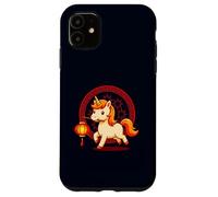 Lanterne Licorne du Nouvel an Chinois 2026 Année du Cheval Coque pour iPhone 11