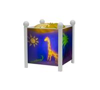 Trousselier Veilleuse Lanterne Magique Jungle – Bois blanc, ampoule 12V 10W incluse, Prise EU