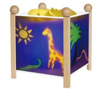 Trousselier Veilleuse Lanterne magique La Jungle, Bois naturel, ampoule 12V 10W incluse, prise EU