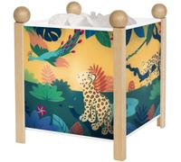 Trousselier – Veilleuse Lanterne Magique La Savane – Bois naturel, ampoule 12V 10W incl.