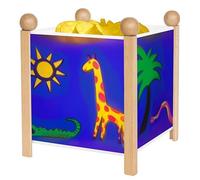 TROUSSELIER - La Jungle - Veilleuse - Lanterne Magique - Idéal Cadeau Enfant - Dessin animé - Lumière rassurante - Couleur Bois Naturel - Ampoule 12V 10W inclue - Prise Elec. EU