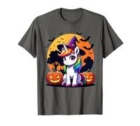 Lanterne Magique Licorne Halloween Citrouille Lueur Fantaisie T-Shirt