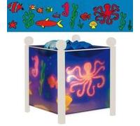 Trousselier - Veilleuse Lanterne magique La Mer - Bois blanc, ampoule 12V 10W incluse, prise EU