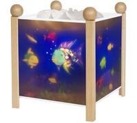 Lampe magique pour enfant en bois et PVC hauteur 19 cm - Poissons - TROUSSELIER - Veilleuse - Bleu