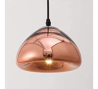 Lanterne Moderne Et Créative En Verre Plaqué, Triangulaire, Miroir En Verre Chromé Transparent, Lustre En Métal Réglable, Plafonnier Led de Cuisine/Doré/Petit/Cuivre/Grand