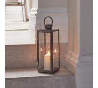 Lanterne Moyenne en Acier Inoxydable avec Bougie LED TruGlow® et Télécommande