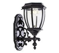 Lanterne murale solaire imperméable et antirouille extérieure Résistant aux hautes températures Lampe murale en aluminium moulé sous pression 1500mah Batterie LED Lampe suspendue murale Abat-jour