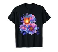 Lanterne Mystique avec Fleurs de Pivoine Lumineuses T-Shirt