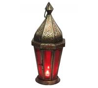 Lanterne Windlicht De Jardin Marrakesch Orient & Mediterran 29cm Rouge Métal