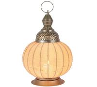 Lanterne orientale Rana fabriquée à la main en métal argenté 40 cm