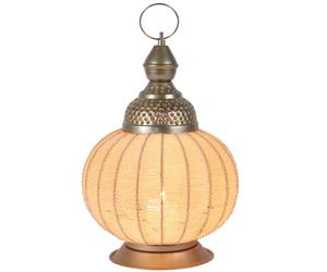 Lanterne orientale Rana fabriquée à la main en métal argenté 40 cm