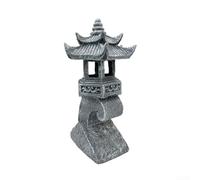 Lanterne pagode LED rechargeable à énergie solaire pour éclairage de jardin et allée, matériau en résine et capteur solaire marche/arrêt automatique pour une utilisation nocturne (A)