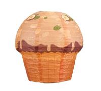 Lanterne pliante créative en forme de Cupcake, lampe en papier multicolore suspendue pour gâteau de dessin animé, accessoires de fête prénatale anniversaire pour enfants, 1 pièce