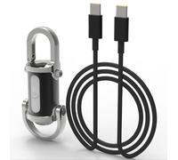 Lanterne porte-clés 70 g ultra légère 1200 lm COB LED avec 7 modes, y compris SOS et stroboscopique, rechargeable de type C, étanche, lampe de camping et de randonnée (E)