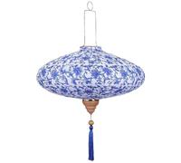 Lanterne Ronde Chinoise en Porcelaine Bleue Blanche, Lanterne Orientale Chinoise Suspendue, Décoration pour Fête De Mariage, Fête du Printemps