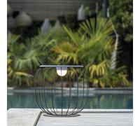 Lumisky Lanterne sans fil métal gris LED blanc SUNRISE H40cm