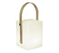 TIKY Lanterne sans fil poignée bambou - LED blanc chaud/multicolore dimmable - H27cm